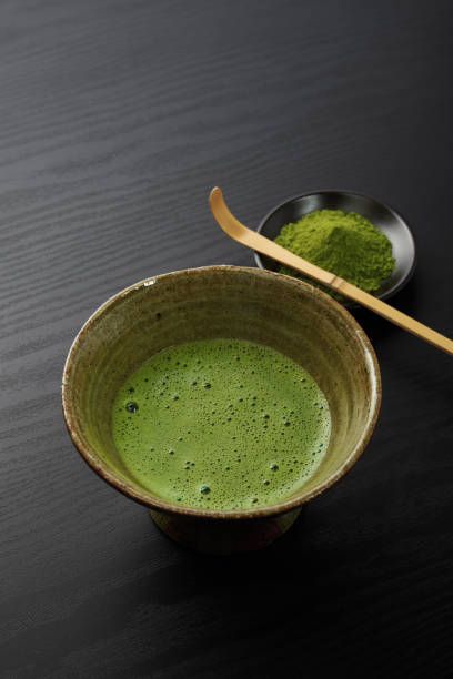istock Japanese traditional matcha tea on wood background 1498143564