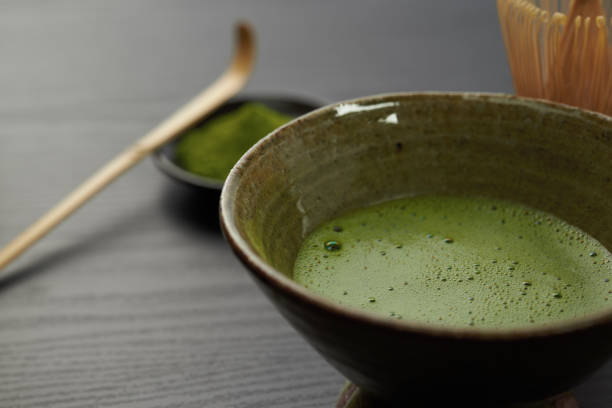 istock Japanese traditional matcha tea on wood background 1498143630
