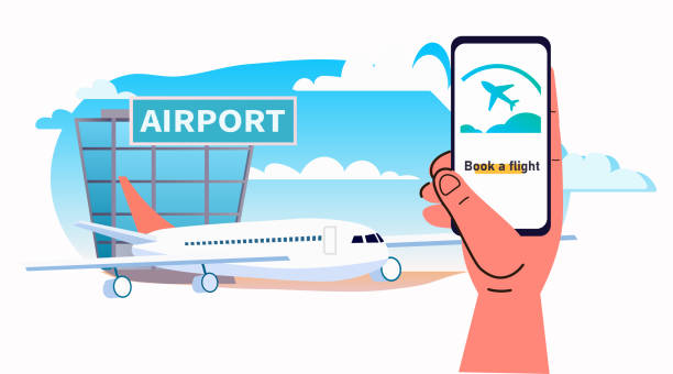 istock human hand using booking flight mobile app on smartphone airport terminal with aircraft flying plane taking off 1498143710