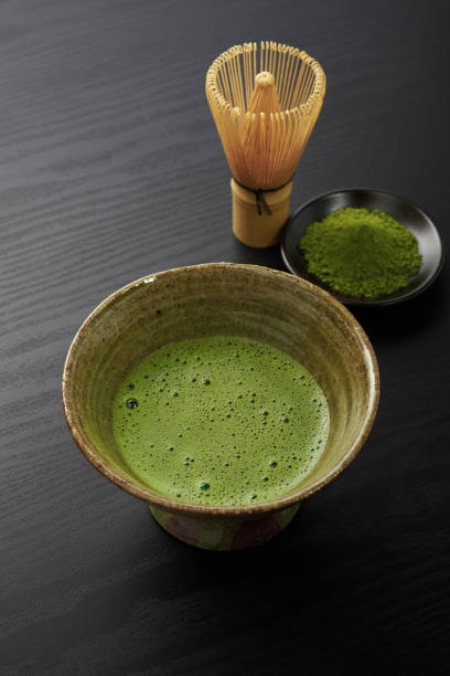 istock Japanese traditional matcha tea on wood background 1498143727