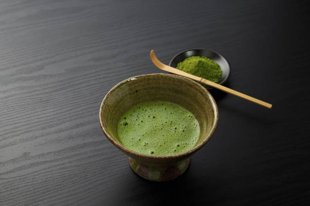 istock Japanese traditional matcha tea on wood background 1498143873