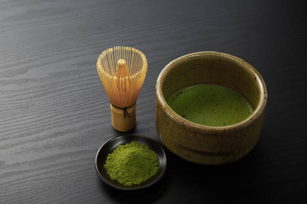 istock Japanese traditional matcha tea on wood background 1498144389