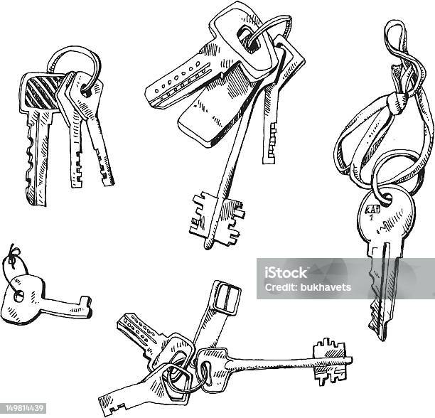 Detailed Key Vector Big Vector Set Keys Stock Illustration - Download Image Now ...