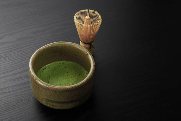 istock Japanese traditional matcha tea on wood background 1498144415