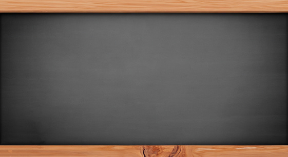 (Clipping path) Blank blackboard textured isolated on white background