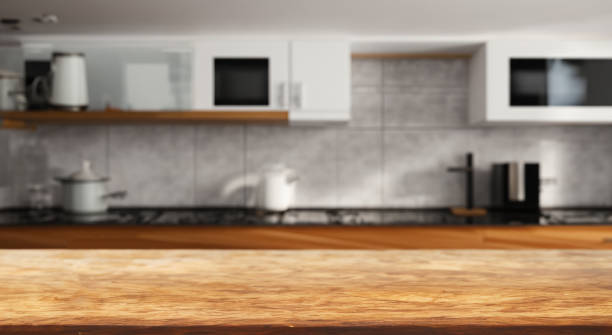 istock beautiful defocused kitchen with a new bar wood table 1498145624