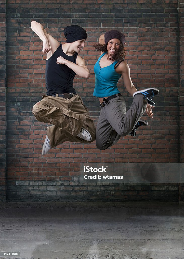 La Passion de la danse couple de sauter. - Photo de Danser libre de droits