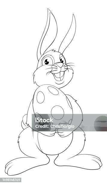 Giant Rabbit Cartoonstock Easter Bunny Cartoon Rabbit With Giant Egg Stock Illustration ...