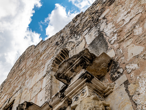 Detail of the The Alamo Missionary Chapel in San Antonio