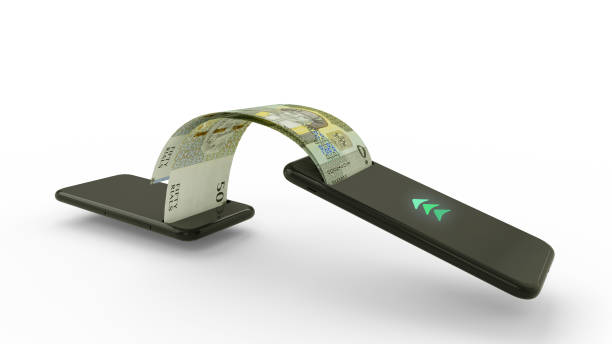 istock 3D rendering of Omani rial notes transferring from one phone to another. mobile money transaction concept. money coming out of mobile phone 1498163508
