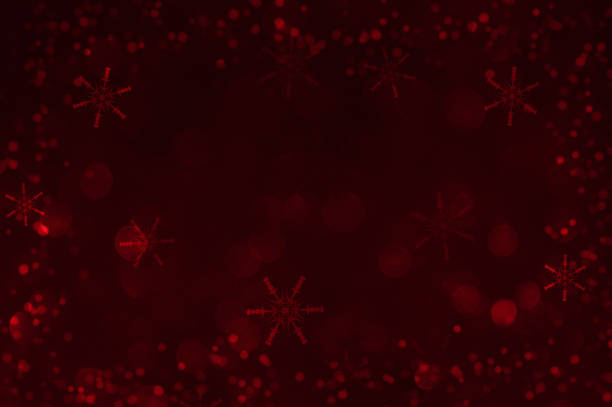 istock Christmas Snowflakes On Red Background 1498171510