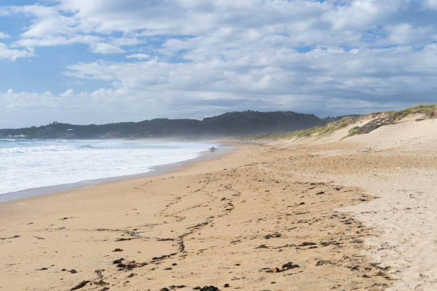 istock Waves breaking on a sandy beach on the north coast of Spain. Lanzada beach. Copy space. 1498182680