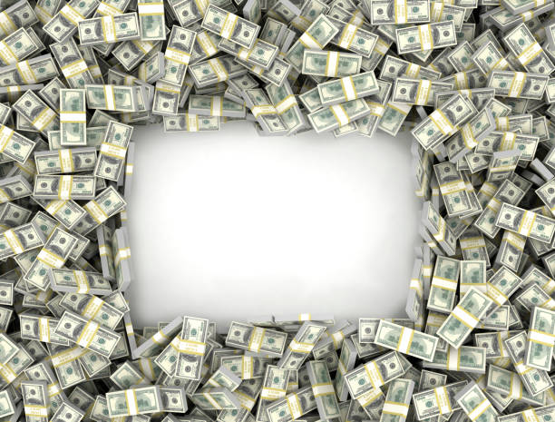 istock Border of one hundred dollar us banknotes 1498184463