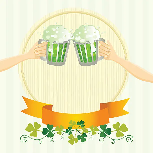 Vector illustration of St. Patrick's Day Toast