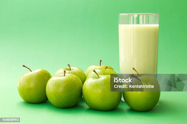 Green Apple Yogurt Drink Stock Photo - Download Image Now - Apple - Fruit, Breakfast, Cream - Dairy Product