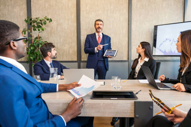 istock Multiracial people having meeting in office 1498190457