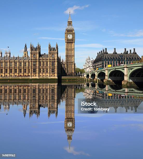 Westminster Bridge Next To Big Ben In London Stock Photo - Download Image Now - Architecture, Big Ben, Bridge - Built Structure