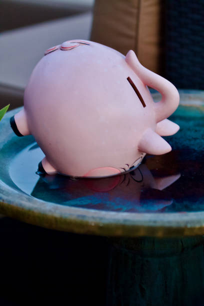 Banking concept with piggy bank drowing