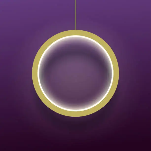 Vector illustration of light ring with glow effect