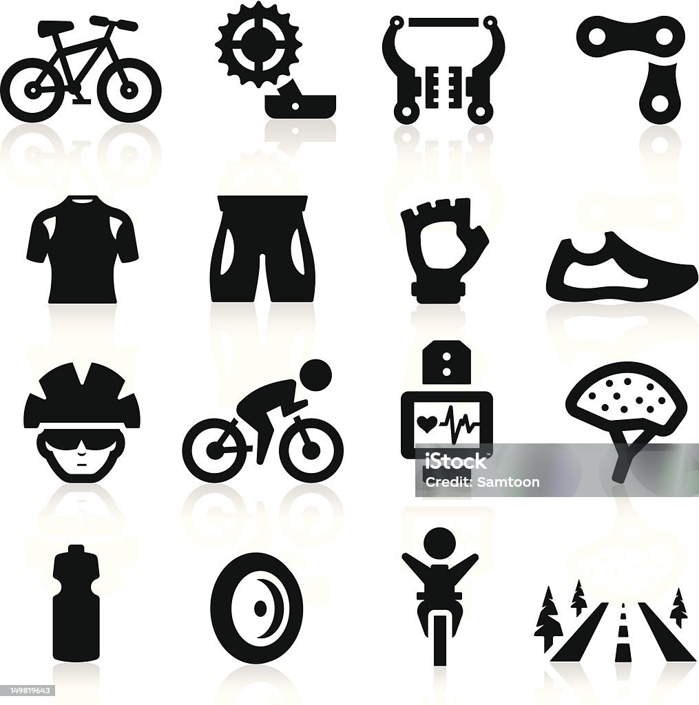 Biking icon simplified but well drawn Icons, smooth corners no hard edges unless it’s required,  Bicycle stock vector