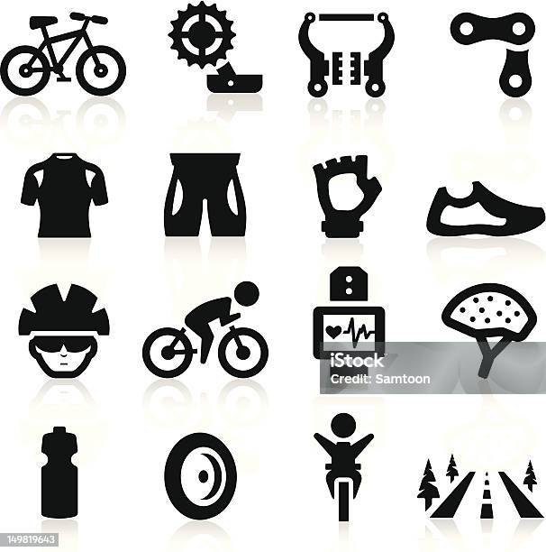 Biking Icon Stock Illustration - Download Image Now - Bicycle, Cycling, Helmet