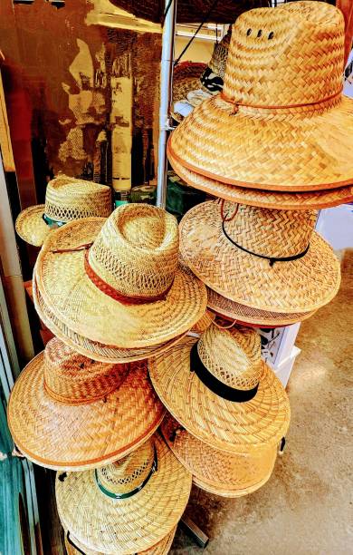 istock Caribbean Straw Beach Hats 1498197796