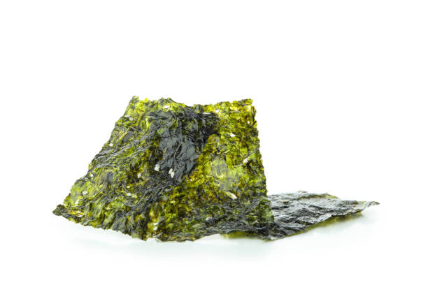 istock Dry seaweed nori isolated on white background 1498199277
