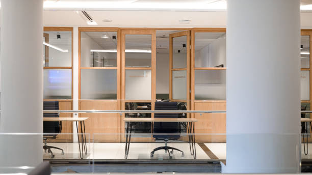 istock Modern open co-sharing workspace adorned with sleek desks and comfortable chairs 1498201991