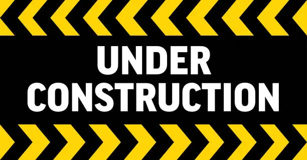 Vector illustration of Under Construction Banner. Vector Illustration