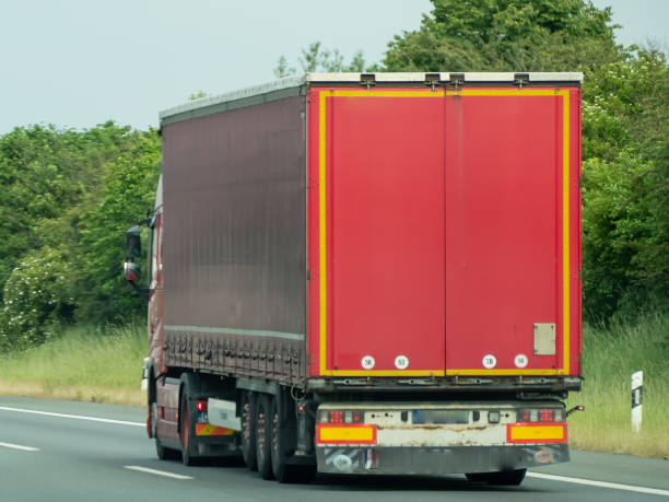istock Trucks on the European highway. 1498220168