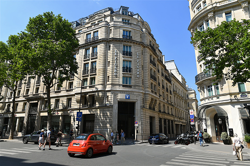 Paris, France-06 13 2023: The Parisian head office of Le Figaro newspaper, France.