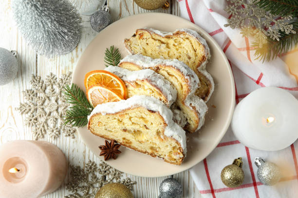 istock Concept of German dessert - Stollen, top view 1498220616