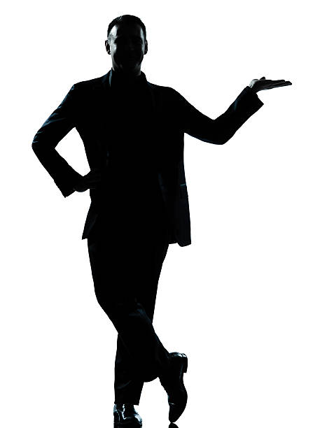 istock one business man hand open silhouette 149822132