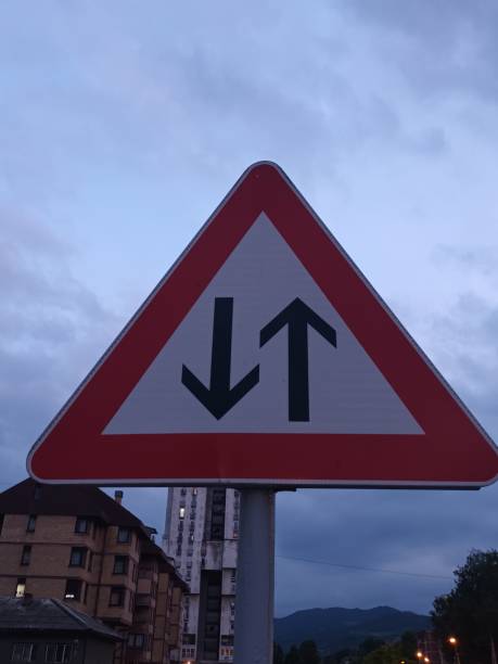 istock traffic sign for two-way traffic 1498223389