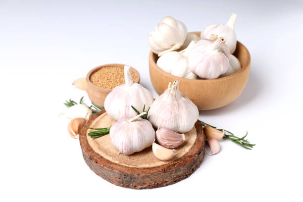 istock Concept of cooking with garlic, close up 1498224902
