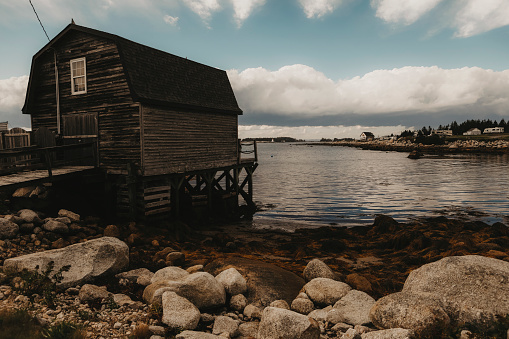 Low tide along the coast of Nova Scotia, Canada. Shot with a Canon 5D Mark IV.