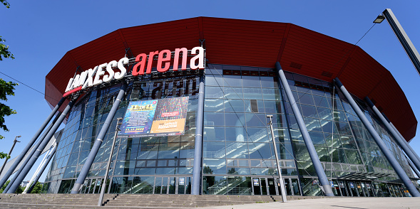 Cologne, Germany - May 31, 2023: Lanxess Arena event hall in cologne deutz