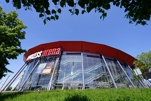 Cologne, Germany - May 31, 2023: Lanxess Arena event hall in cologne deutz