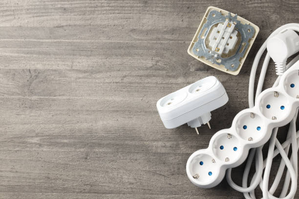 istock Concept of electrician tools, space for text 1498234968