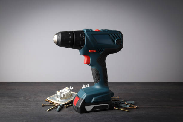 istock Concept of electrician or electrical tools on wooden table 1498234994