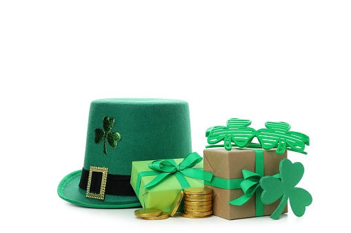 St.Patrick's Day accessories isolated on white background