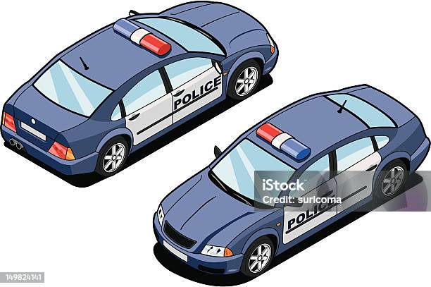 Isometric Image Of A Squad Car Stock Illustration - Download Image Now - Police Car, Isometric Projection, Car