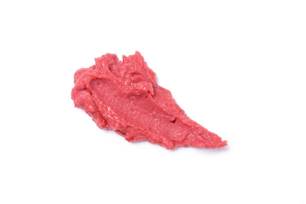 istock Beet hummus isolated on white background, close up 1498241918