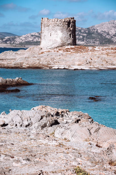 Mediterranean seascape of Gallura coast in northern Sardinia island, Italy
