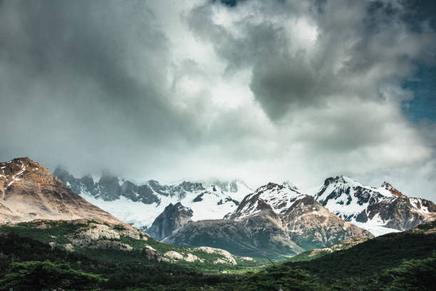 snowcapped mountains in patagonia