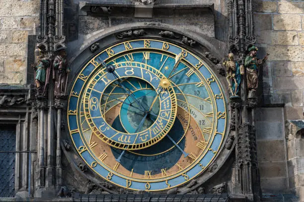 Photo of Prague Astronomical Clock Tower, Czech. Old Town Square.