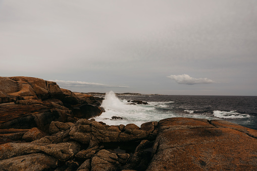 The  shore of Peggy's Cove, along the coast of Nova Scotia, Canada. Shot with a Canon 5D Mark IV.