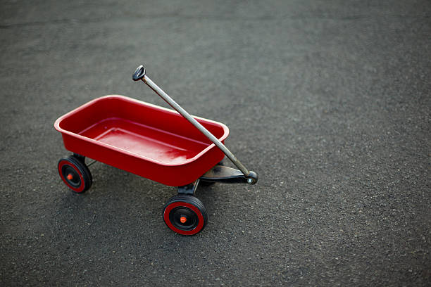 Little Red Wagon stock photo
