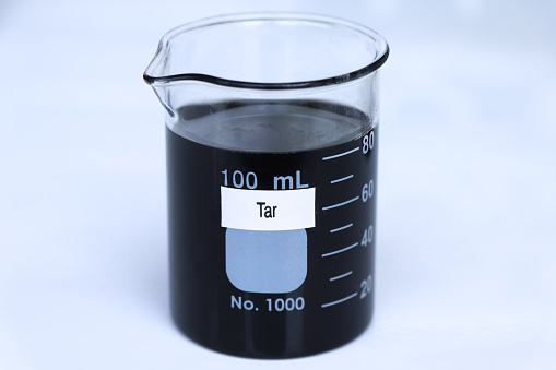 Tar in container, Laboratory Quality Testing Concepts, Scientific experiments for industry