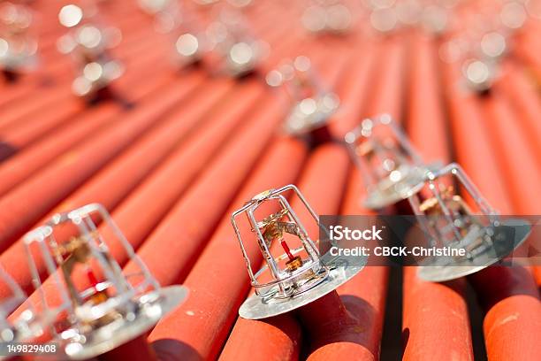 Sprinkler Heads Stock Photo - Download Image Now - Fire Sprinkler, Close To, Close-up